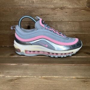 Womens Nike Air Max 97 Pink Silver Athletic Shoes Size 8.5 Womens